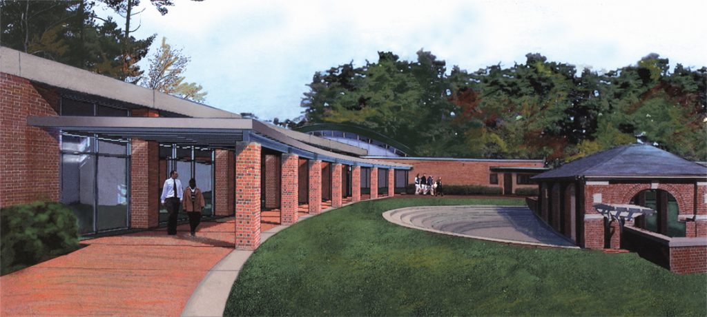 Rendering of Hyde School Gym, Bath, Maine. Designed by Whipple|Callender Architects.